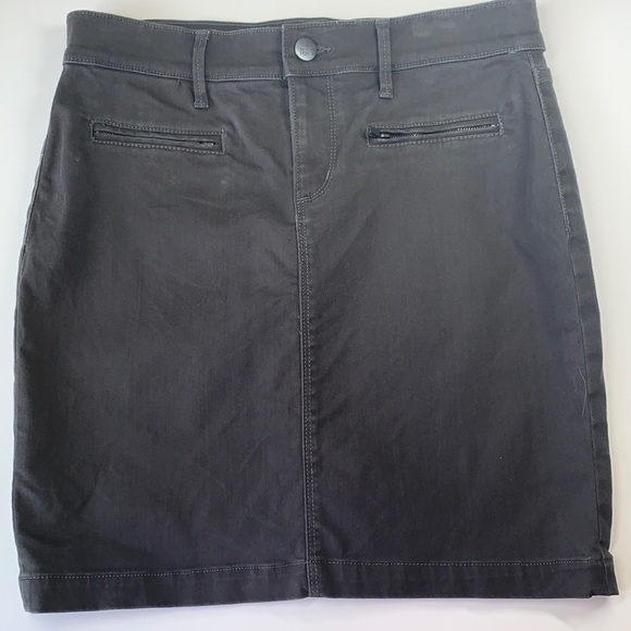 EUC Set of 2 Loft denim short skirts sz 4 1-dark gray 1- 1-gray camo - Picture 5 of 12